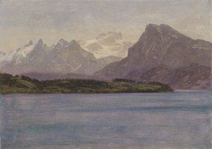 Alaskas kyststrækning af Albert Bierstadt