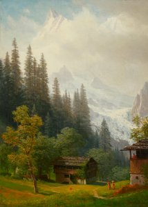 Alpin scene af Albert Bierstadt
