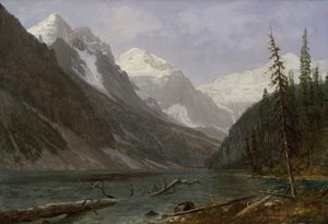 De canadiske Rockies (Lake Louise) af Albert Bierstadt