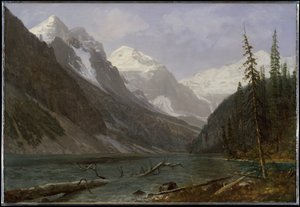 De canadiske Rocky Mountains (Lake Louise) af Albert Bierstadt