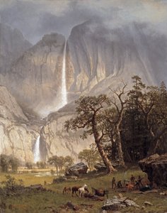 Cho-looke, Yosemite Fall, 1864 af Albert Bierstadt