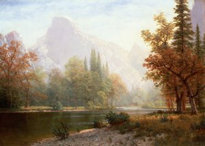 Half Dome, Yosemite af Albert Bierstadt