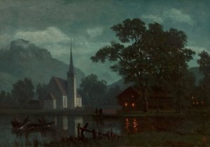 Lucerne-søen, Schweiz af Albert Bierstadt