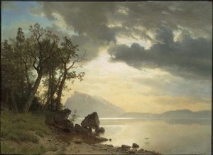 Lake Tahoe, Californien af Albert Bierstadt