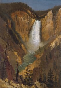 Yellowstones nedre vandfald af Albert Bierstadt