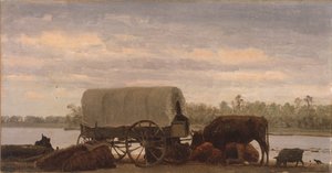 Middag på Platten af Albert Bierstadt