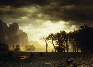 Passing Storm i Yosemite, 1865 af Albert Bierstadt
