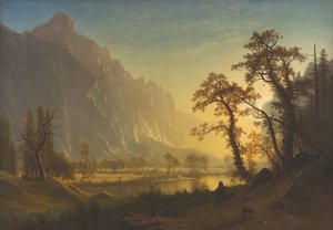 Solopgang, Yosemite-dalen af Albert Bierstadt