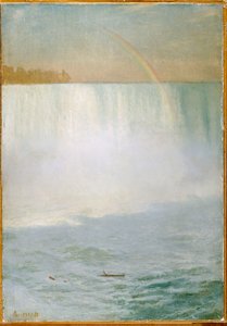 Vandfald og regnbue, Niagara af Albert Bierstadt