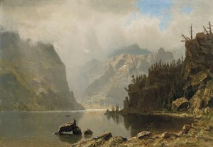 Vestligt landskab af Albert Bierstadt