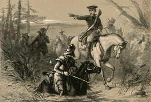 Major Washington på sin mission til den franske kommandør, 1877. af Albert Bobbett