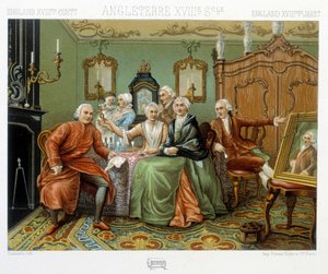engelske borgerlige i deres indre af Albert Charles August Racinet