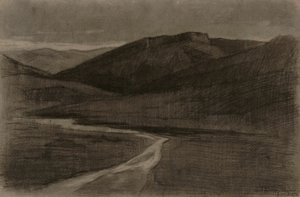 Algerisk Landskab af Albert Charles Lebourg