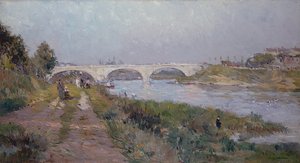 Broen over Marne ved Charenton af Albert Charles Lebourg