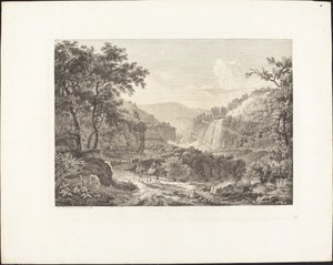 Cascatella di Tivoli, anden udsigt af Albert Christoph Dies