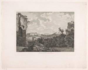 Caracallas bade Terme di Caracalla (titel på objekt) Malerisk ætsede brochurer fra Italien (serietitel) af Albert Christoph Dies