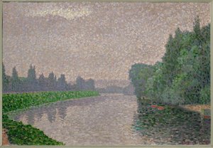 Marne-floden ved daggry (maleri på lærred)