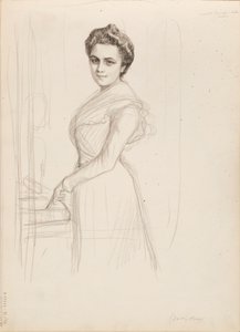 Camille Vallery-Radot, skitse til portræt af Albert Edelfelt