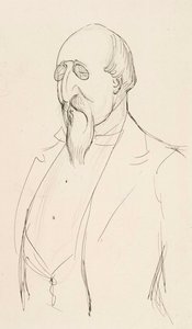 Karikatur af Leo Mechelin af Albert Edelfelt