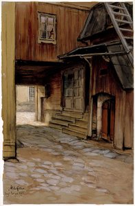 Hus i Porvoo af Albert Edelfelt