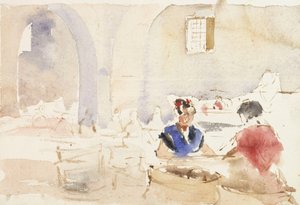 Interiør fra Spanien (Tobaksfabrikken i Sevilla) af Albert Edelfelt
