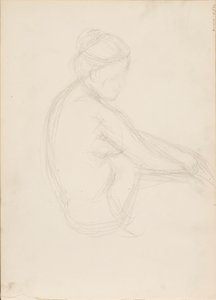 Sidder nøgen af Albert Edelfelt