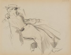Siddende kvinde af Albert Edelfelt