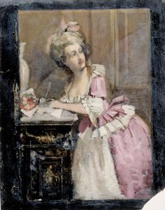 »Skrivende dame«, Studie II til »Rokokodamen« af Albert Edelfelt