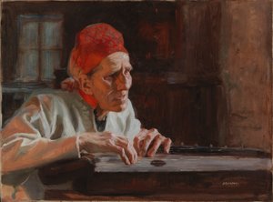 Larin Paraskes klagesange af Albert Edelfelt