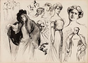 Kvindelige figurer af Albert Edelfelt