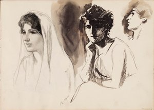 Kvindelige figurer af Albert Edelfelt