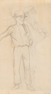 Dreng, muligvis en skitse til et Veräjällä-maleri af Albert Edelfelt