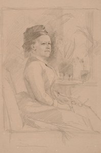 Portrætstudie af handelsrådskone Sinebrychoff af Albert Edelfelt
