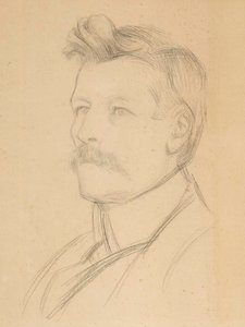 Portræt af Emil Wikström, leder af Albert Edelfelt
