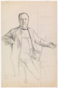 Portræt af Louis Pasteur, skitse af Albert Edelfelt