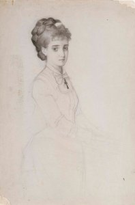 Portræt af en stående kvinde af Albert Edelfelt
