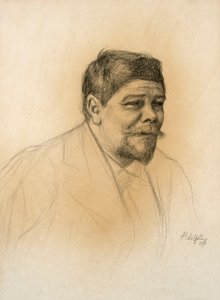 Portræt af billedhuggeren Robert Stigell af Albert Edelfelt