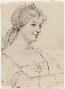 Queen Bianca, sketch af Albert Edelfelt