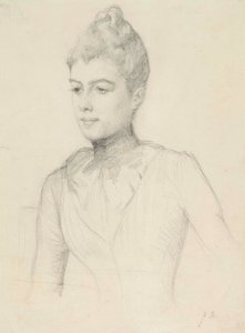Studie til portrættet af Elisabeth Marti (født Grosjean); Kvindebuste af Albert Edelfelt