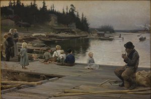 Sommeraften på Hammars Reparationsværft af Albert Gustaf Aristides Edelfelt