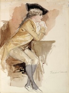 Thérèse Lainville klædt som i det 18. århundrede af Albert Edelfelt