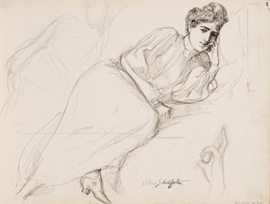 Hvilende kvinde af Albert Edelfelt