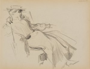 Siddende kvinde af Albert Edelfelt