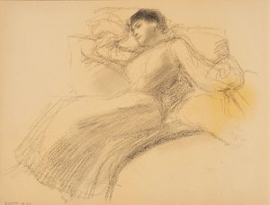 Hvilende kvinde af Albert Edelfelt