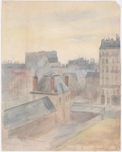 Udsigt fra kunstnerens hjem i Paris af Albert Edelfelt