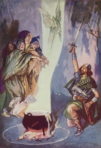 Shakespeare: Macbeth (farve litho) af Albert Edward Jackson