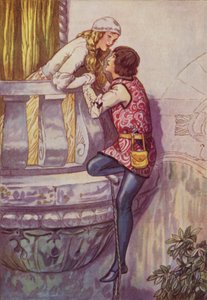 Shakespeare: Romeo og Julie (farve litho)