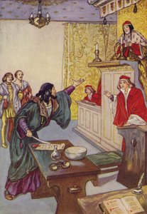 Shakespeare: The Merchant of Venice (farve litho) af Albert Edward Jackson