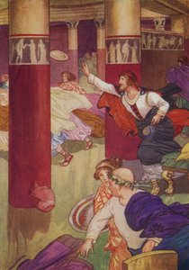 Shakespeare: Timon af Athen (farve litho) af Albert Edward Jackson