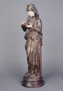 Læseren (elfenben og bronzeskulptur)